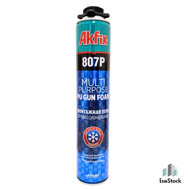 Akfix 807P  Spumă poliuretanică multifuncțională de iarnă  (-6°C), aplicare cu pistol, 750 ml