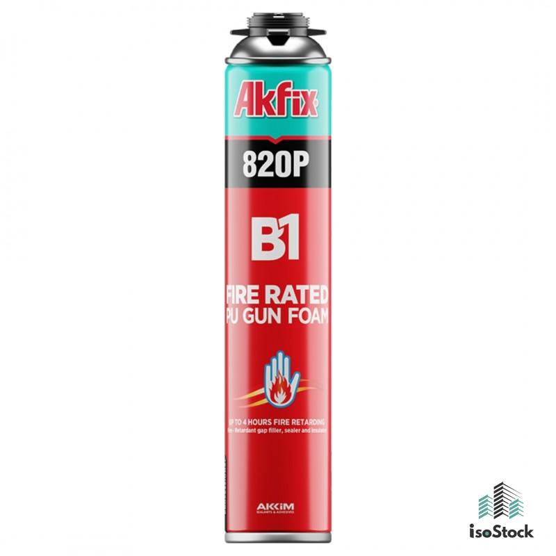 Akfix 820P B1 Spumă Poliuretanică Ignifugă Profesională, aplicare cu pistol, 750mp