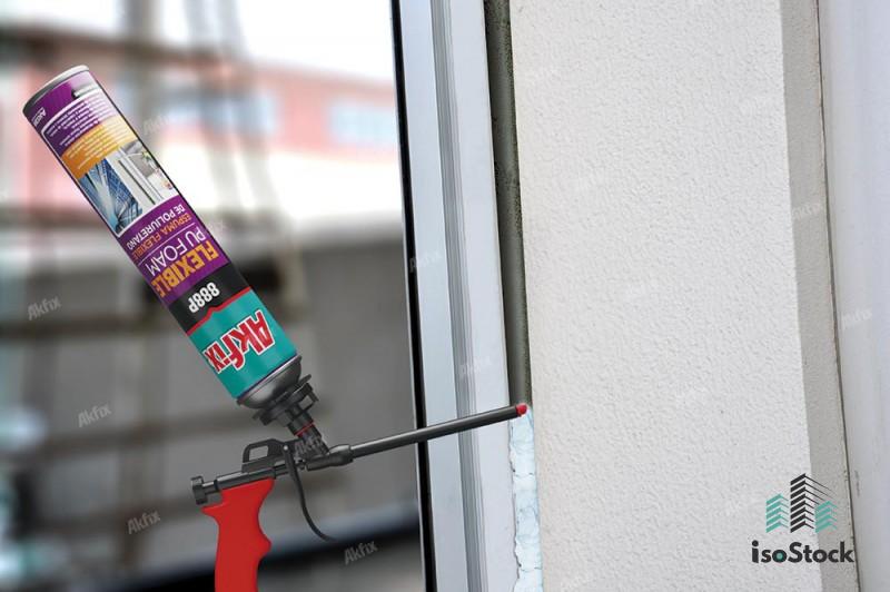 Akfix 888P Spumă poliuretanică flexibilă, aplicare cu pistol, 750ml