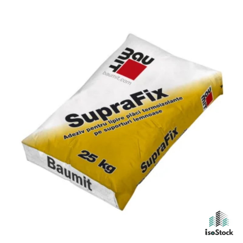 Baumit SupraFix – Adeziv pentru termoizolații pe OSB și suporturi lemnoase, sac 25 kg