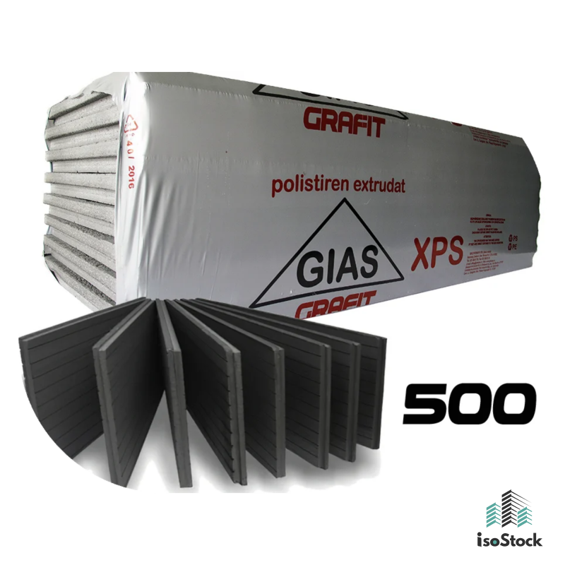 Polistiren extrudat grafitat GIAS XPS500 5cm 5,8mp/bax