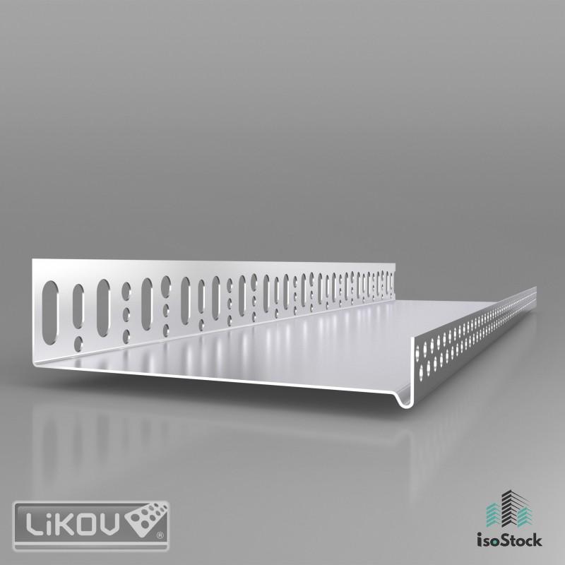 Profil soclu aluminiu pentru izolație de 15 cm, premium, 153 mm/ 0.8 mm/ 2.5 m