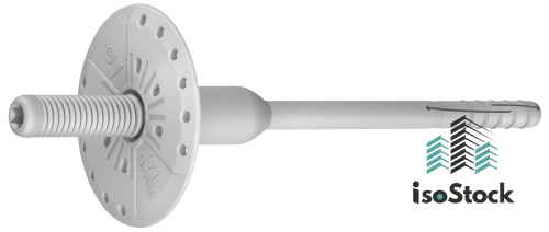 Rawlplug R-TFIX-8S-255 – Diblu premium cu cui metalic pentru termoizolație, 8 x 255 mm, cutie 100 buc