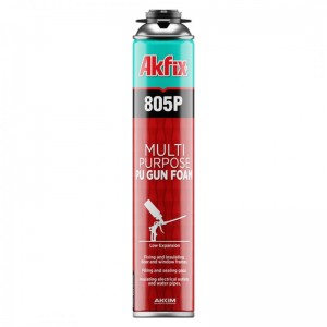 Akfix 805P Spuma poliuretanică multifuncțională, aplicare cu pistol, 750 ml