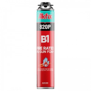 Akfix 820P B1 Spumă Poliuretanică Ignifugă Profesională, aplicare cu pistol, 750mp