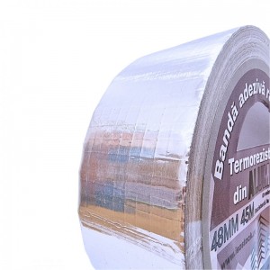 Bandă Adezivă Ranforsată din Aluminiu Termorezistentă 48 mm × 45 m