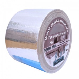 Bandă Adezivă Ranforsată din Aluminiu Termorezistentă 96 mm × 45 m