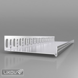 Profil soclu aluminiu pentru izolație de 10 cm, premium, 103 mm/ 0.8 mm/ 2.5 m