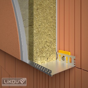 Profil soclu aluminiu pentru izolație de 15 cm, premium, 153 mm/ 0.8 mm/ 2.5 m