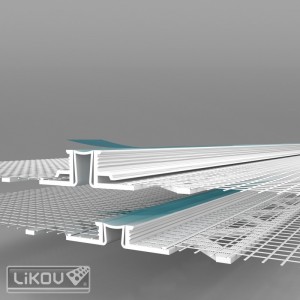 Profil universal pentru rost de dilatație 2D LIKOV, cu plasă, 2,5 m