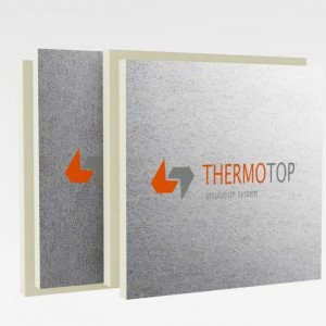 THERMOTOP PIR, 50mm AL/AL 2400/1200mm, falț drept