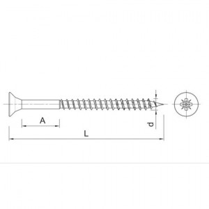 Șuruburi Koelner UC pentru PAL și OSB 6x70mm set 100buc.